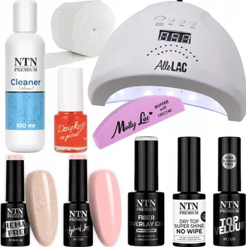 Lak na nehty Sada na nehty French Art Pro 2x Hybridní lak NTN 5g + Příslušenství