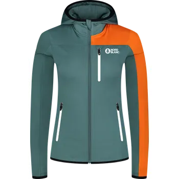 Dámská mikina Dámská powerfleecová mikina NORDBLANC RIVA NBWFL8292 TMAVĚ ZELENÁ 36