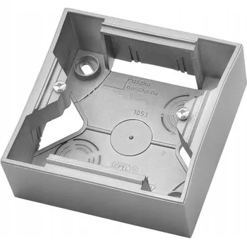 Elektroinstalační krabice Ospel Aria Instalační krabice na omítku Jednoduchá Stříbro PNP-1U/18