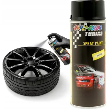 Barva ve spreji Dupli Color Tuning Line Akrylový Lak Černý Lesk na Kola ve Spreji 400ML