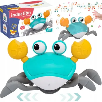 Hračka pro nejmenší LT507 Lezoucí krab interaktivní hračka utíkající krab chodí hraje hudba
