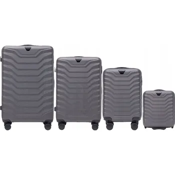 Wings Tvrdý kufr, sada ABS PEA01-4KPL16'-D.GREY 218 l