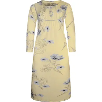 Dámská noční košile Janka dlouhá noční košile s květy 6991 4XL šedá