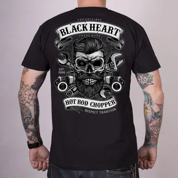 Pánská móda Pánské Triko BLACK HEART RESPECT TRADITION Barva: Černá, Velikost: 4XL