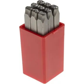 Sada nářadí Sada pro vyrážení čísel 4mm x , počet kusů: 9, obsah sady: 0 → 8 RS PRO