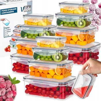 Dóza na potraviny 12x Hermetické KUCHYŇSKÉ dózy na potraviny s těsněním - sada