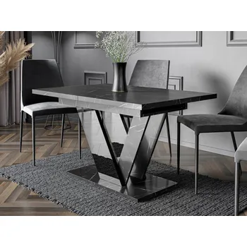 Jídelní stůl Obdélníkový rozkládací stůl Mirjan 80 x 120 x 76 cm černý