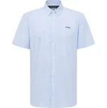 Pánská velká košile s krátkým rukávem Mustang 1016252-5124 světle modrá (5XL)
