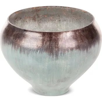 DEKORAČNÍ SKLENĚNÁ MISKA ABRIL (02) (FI) 23X18 CM TYRKYSOVÁ