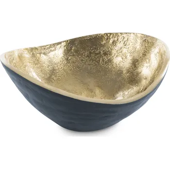 DEKORAČNÍ KOVOVÁ MISKA PEDRO1 (11) 16X16X8CM TMAVĚMODRÁ