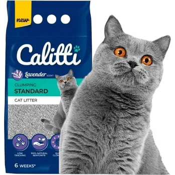 Podestýlka pro kočku Calitti bentonitové stelivo levandule 10 l