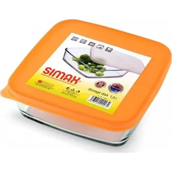 Svačinový box SIMAX NÁDOBA S ORANŽOVÝM VÍKEM 18 CM