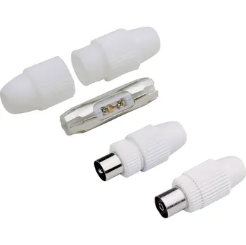 Anténní kabel BKL Electronic 0403511 Sada zástrčných konektorů na koaxiální kabel Připojení kabelu: IEC konektor na koaxiální kabel, IEC zásuvka na koaxiální kabel 1 sada