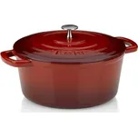 KELA Pekáč litinový s poklicí CALIDO 26 cm červená KL-11948