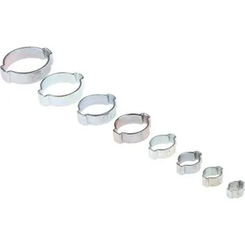 hadicová spona Sada hadicových spon 200 ks Zinkovaná ocel Spona O 5 → 7mm a vnitřní prům. 23 → 27mm RS PRO