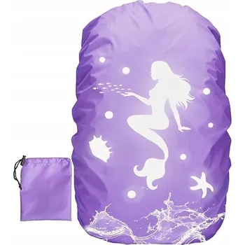 Obal na školní batoh Proti dešti 30-40L s reflexními pruhy Fialový