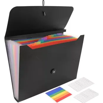 Kancelářské potřeby Harmonika A4 pořadač na dokumenty s gumičkou MAALEO, 13 přihrádek