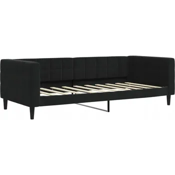 Pohovka Černá pohovka s funkcí spaní, 213 x 100 x 68 cm, samet