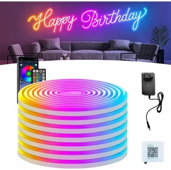 LED páska LED pásek RGB 5m Dálkový Ovladač Aplikace Neon Dekorativní Vodotěsný Bluetooth