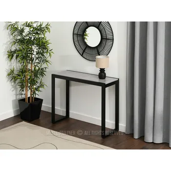 Konferenční stolek Konzolový Stolek Mebel-Partner beton, černá matná, 100 x 80 x 35 cm