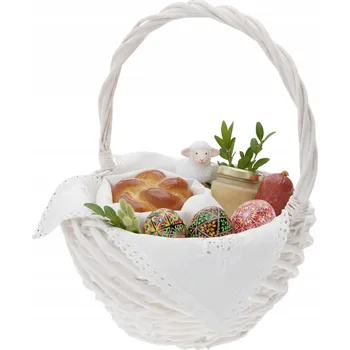 Nákupní košík Košík proutěný bílý 1 ks