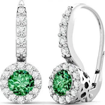 Náušnice Couple, Honosné visací náušnice Sari Long, bílé zlato se zirkony, 585-66-3-0250.1B00.0.00.106.08