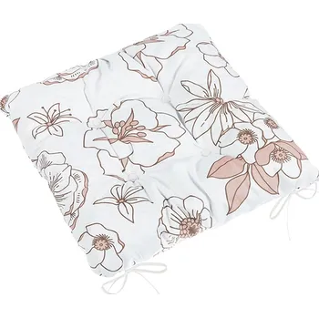 Podsedák Bellatex Sedák Adéla prošívaný Lososová,Bílá