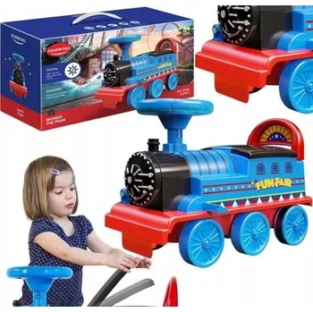 Odrážedlo Modrá Elektrická Lokomotiva Odrážedlo Chodítko Zvukové Efekty Světla