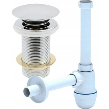 Sifon Umyvadlový sifon + chromová zátka klik klak bez přepadu