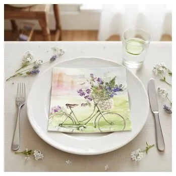 Papírový ubrousek Dekorativní papírový ubrousek LESNÍ PLODY A KOLO 33x33 cm balení 20 ks