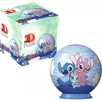 3D puzzle RAVENSBURGER 3D Puzzleball Disney: Stich & Angel 54 ks
