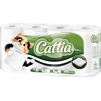Toaletní papíry Cattia 2vrstvý 8 ks