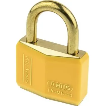 Visací zámek Bezpečnostní visací zámek, Mosaz Vnitřní, venkovní 6mm třmen, Žlutá