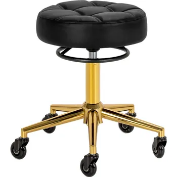 Kadeřnické křeslo Gabbiano kadeřnický stolek D054G zlatý černý