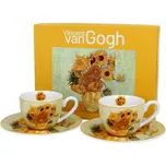 Porcelánový šálek s podšálkem Van Gogh Sunflowers 90 ml sada 2ks