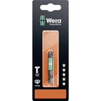 Bit Wera 867/4 IMP DC SB SiS 05073967001 bit Torx T 40 nástrojová ocel legováno, diamantová vrstva F 6.3 1 ks