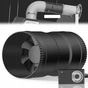 Domácí ventilátor Potrubní ventilátor 100 mm regulovatelný 221 m3/h, odsávací ventilátor