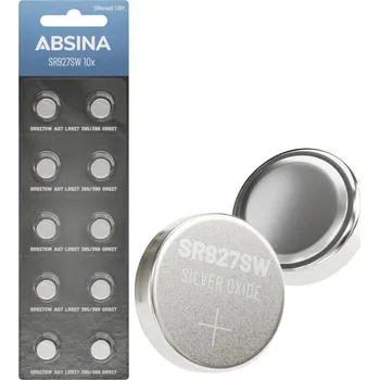 Článková baterie Absina knoflíkový článek 395 1.55 V 10 ks oxid stříbra