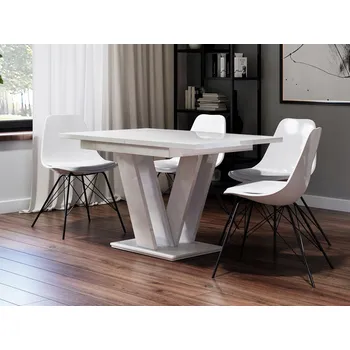 Jídelní stůl Obdélníkový rozkládací stůl Mirjan 80 x 120 x 76 cm bílý