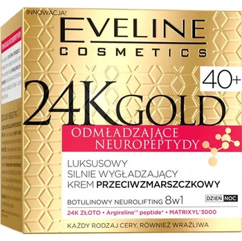 Pleťový krém Eveline Cosmetics 24K Zlatý protivráskový krém na obličej 40+