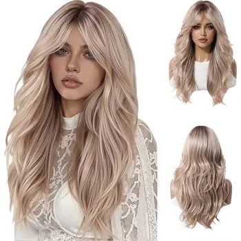 Paruka Paruka dlouhé syntetické vlasy růžová NCDSHAIR dámská