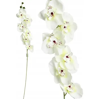 umělá květina ORCHIDEJ OZODBNÝ STONEK VĚTVIČKA XXL UMĚLÉ KVĚTY NA DEKORACE KYTICE 75 CM