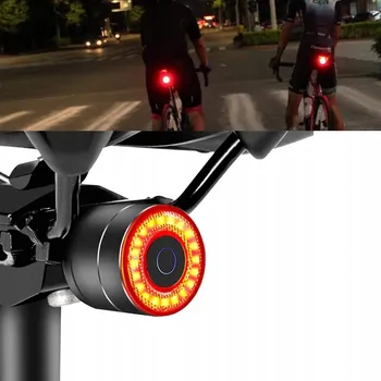 Cyklosvítilna VÝKONNÉ JASNOU ZADNÍ SVĚTLO NA KOLO S FUNKCÍ SVÍCENÍ, SNÍMAČEM BRZDĚNÍ A SOUMRAKU