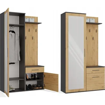 Šatní skříň Šatní skříň TopEshop DUO 100 x 180 x 35 cm antracit, dub artisan