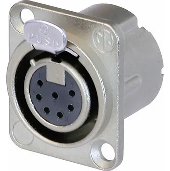 Elektrická zásuvka Neutrik NC7FD-LX XLR konektor přírubová zásuvka, rovná Pólů: 7 stříbrná 1 ks