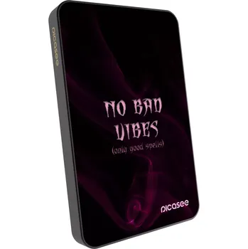 Powerbanka Picasee Powerbanka s MagSafe 5 000 mAh Šedá - No bad vibes