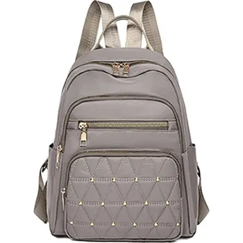 Sportovní batoh Dámský módní batoh Nylon Polyester 4 kapsy na zip Postranní kapsy na pití Velká kapacita Ležérní styl Kamínky šedá