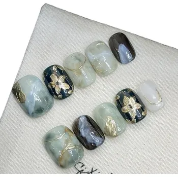 Umělé nehty Nalepovací nehty 10 ks Umělé nehty Tipy opakovaně použitelné, S