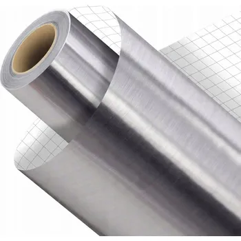 Tapeta FÓLIE SAMOLEPICÍ STŘÍBRNÁ, KOVOVÝ VZHLED, VODĚODOLNÁ, 60 CM X 5 M