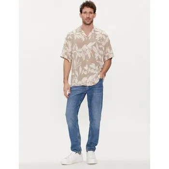 Pánská košile Jack & Jones Košile Jeff 12248408 Béžová Relaxed Fit S